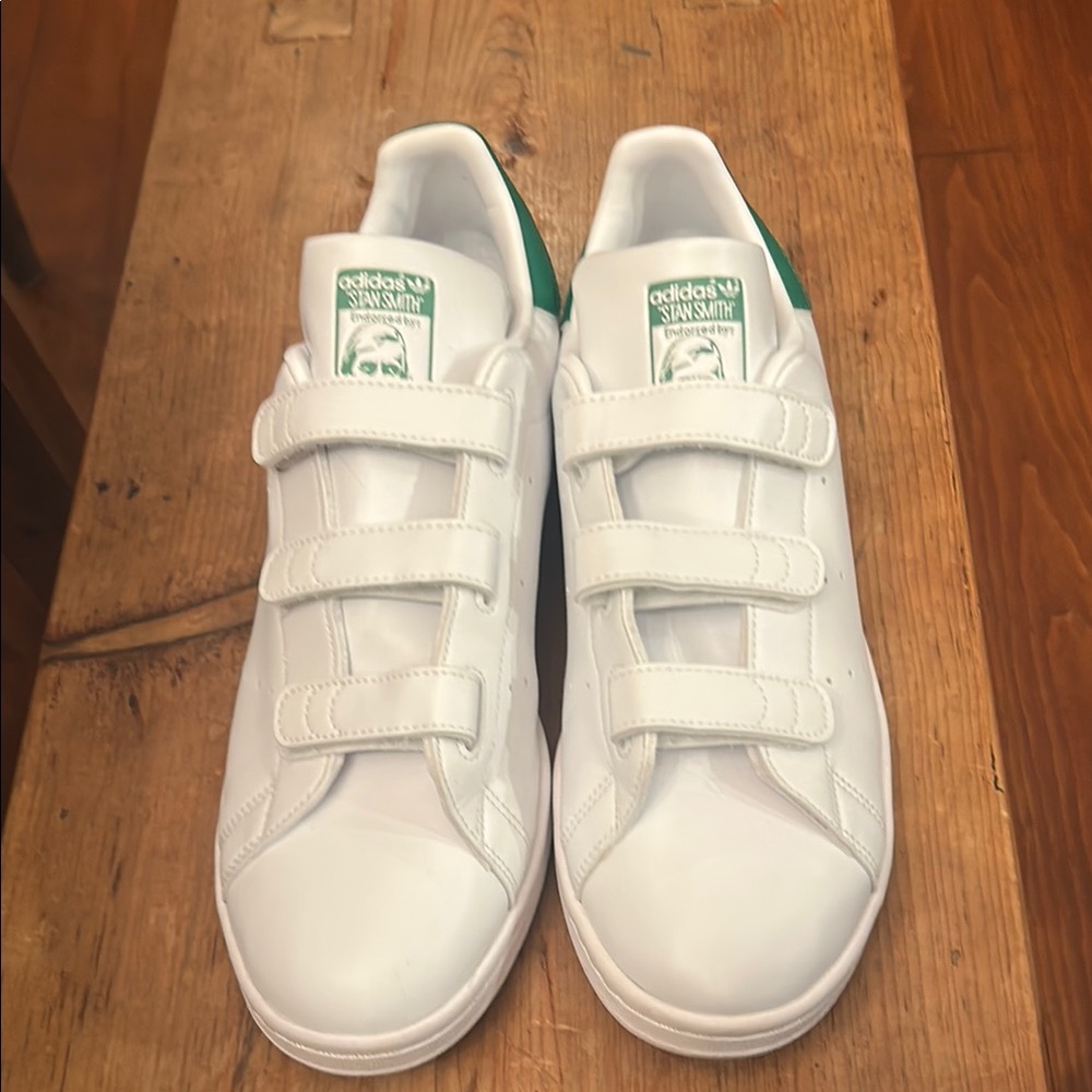 Adidas Mens Stan Smith White and Green Sneakers